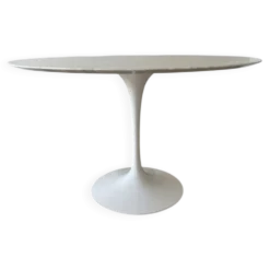 Table ronde Tulip Knoll Eero Saarinen 120cm authentique - Marbre Carrare