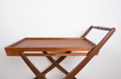 Table roulante Danoise pliable en teck, Svend Aage Madsen/Illums Bolhigus.