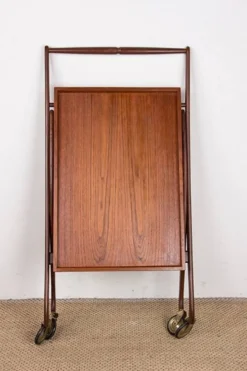 Table roulante Danoise pliable en teck, Svend Aage Madsen/Illums Bolhigus.