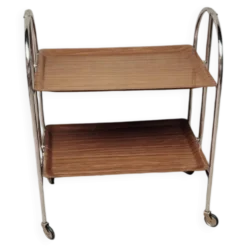 Table roulante et pliable années 70