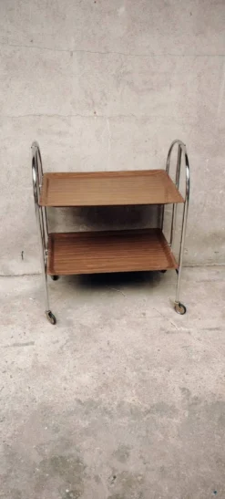 Table roulante et pliable années 70