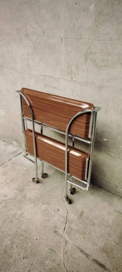 Table roulante et pliable années 70