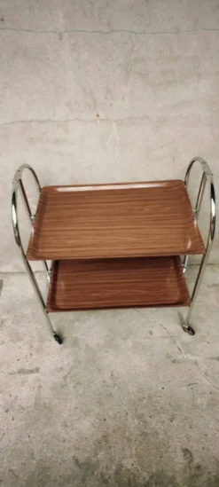 Table roulante et pliable années 70