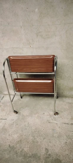 Table roulante et pliable années 70