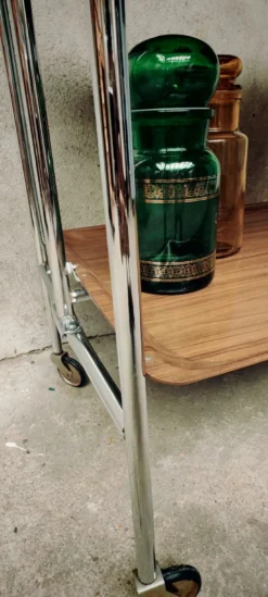 Table roulante et pliable années 70