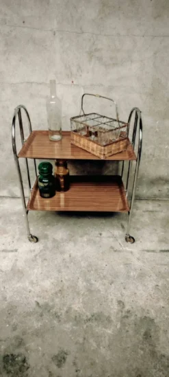 Table roulante et pliable années 70