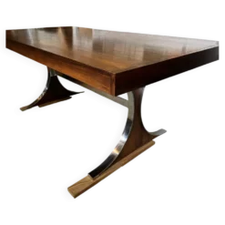 Table salle à manger palissandre de Rio Jean Rene Caillette Modèle Sy