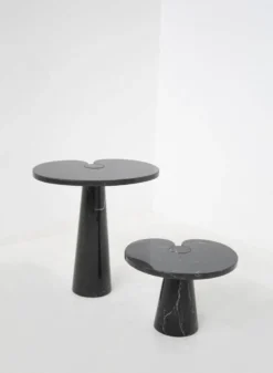 Tables basses en marbre noir Eros par Angelo Mangiarotti pour Skipper, années 1980, ensemble de 2.