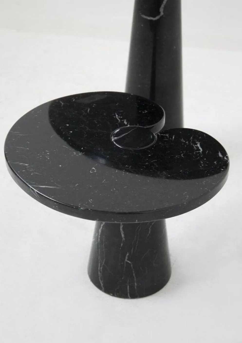 Tables basses en marbre noir Eros par Angelo Mangiarotti pour Skipper, années 1980, ensemble de 2.
