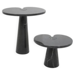 Tables basses en marbre noir Eros par Angelo Mangiarotti pour Skipper, années 1980, ensemble de 2.