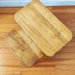 Tables basses gigognes danoises en bois massif – Vintage