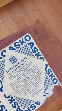 Table scandinave Asko Finlande, années 60