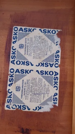 Table scandinave Asko Finlande, années 60