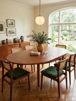 Table scandinave extensible en teck des années 60