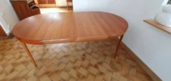Table scandinave vintage extensible double rallonge