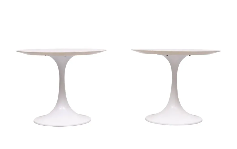 Tables d'appoint Arkana Tulip design Maurice Burke années 1970 Angleterre