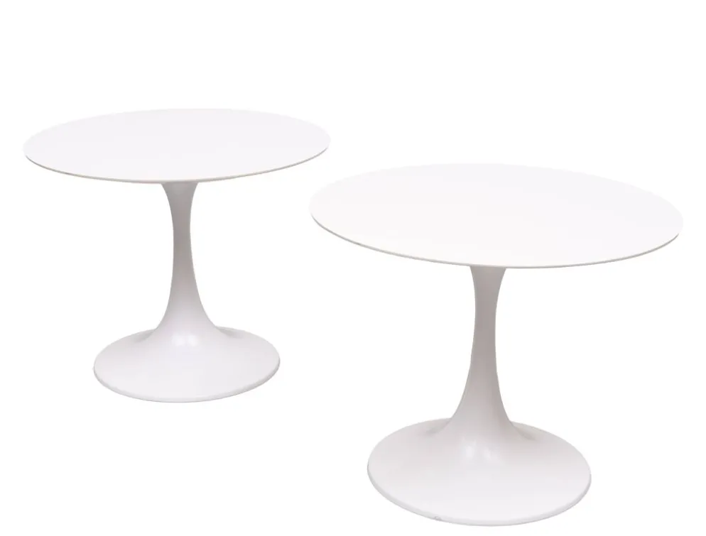 Tables d'appoint Arkana Tulip design Maurice Burke années 1970 Angleterre