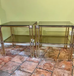Tables d'appoint/chevets Hollywood Regency Design 70s