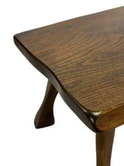 Tables d'appoint en bois organique de style Mid-Century, vers 1960, inspiration brutaliste wabi-sabi