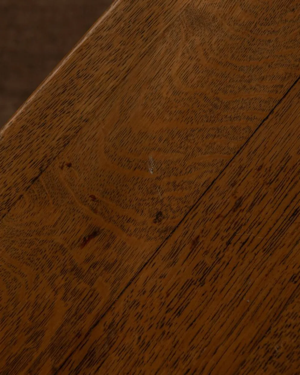 Tables d'appoint en chêne vintage (ensemble de 3) – Tables latérales rustiques modernistes, années 1970