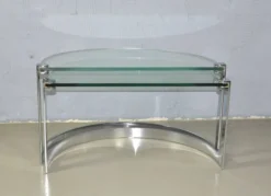 Tables d'appoint en verre vintage