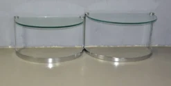 Tables d'appoint en verre vintage
