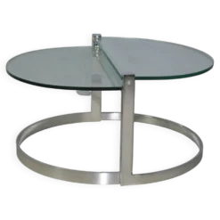 Tables d'appoint en verre vintage