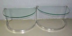 Tables d'appoint en verre vintage