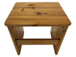Tables d'appoint gigognes en bois de pin vintage, ensemble de 3