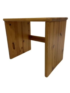 Tables d'appoint gigognes en bois de pin vintage, ensemble de 3