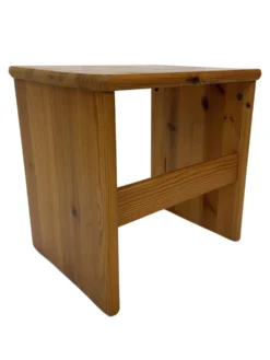 Tables d'appoint gigognes en bois de pin vintage, ensemble de 3