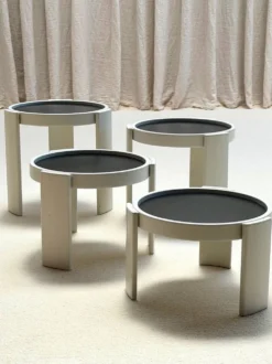Tables d'appoint gigognes 'Modèle 780', Gianfranco Frattini, Cassina, Italie, années 1960