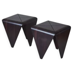Tables d'appoint Petalas par Jorge Zalszupin, bois de rose