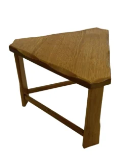 Tables d'appoint scandinaves vintage en bois massif des années 1970