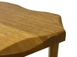 Tables d'appoint scandinaves vintage en bois massif des années 1970