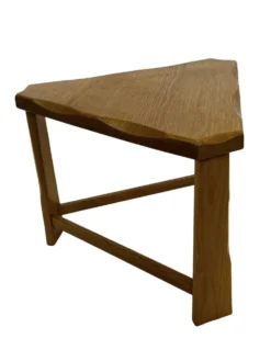 Tables d'appoint scandinaves vintage en bois massif des années 1970