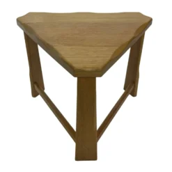 Tables d'appoint scandinaves vintage en bois massif des années 1970