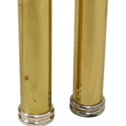 Tables d'appoint, tables de nuit, chrome, verre fumé, Hollywood Regency