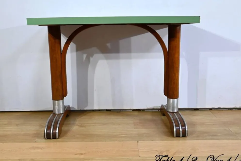 Tables de bistro en stratifié et hêtre – 1950