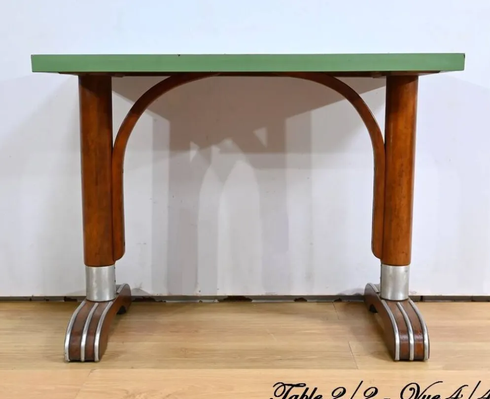 Tables de bistro en stratifié et hêtre – 1950