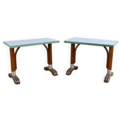 Tables de bistro en stratifié et hêtre – 1950