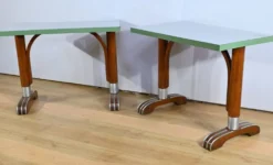 Tables de bistro en stratifié et hêtre – 1950