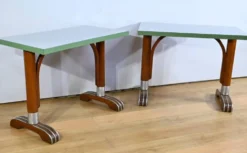 Tables de bistro en stratifié et hêtre – 1950