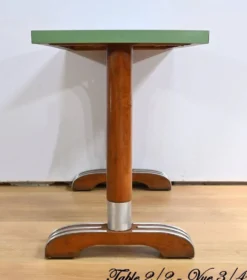 Tables de bistro en stratifié et hêtre – 1950