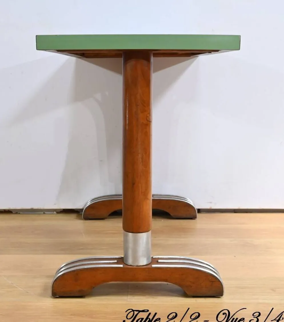 Tables de bistro en stratifié et hêtre – 1950