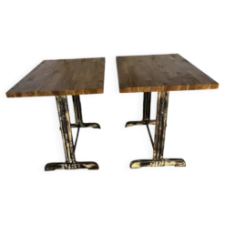 Tables de bistrot en fonte