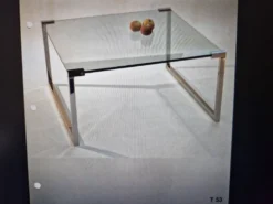 Tables de café et d'appoint T53 en laiton et verre par Peter Ghyczy, années 1970, ensemble de 3.