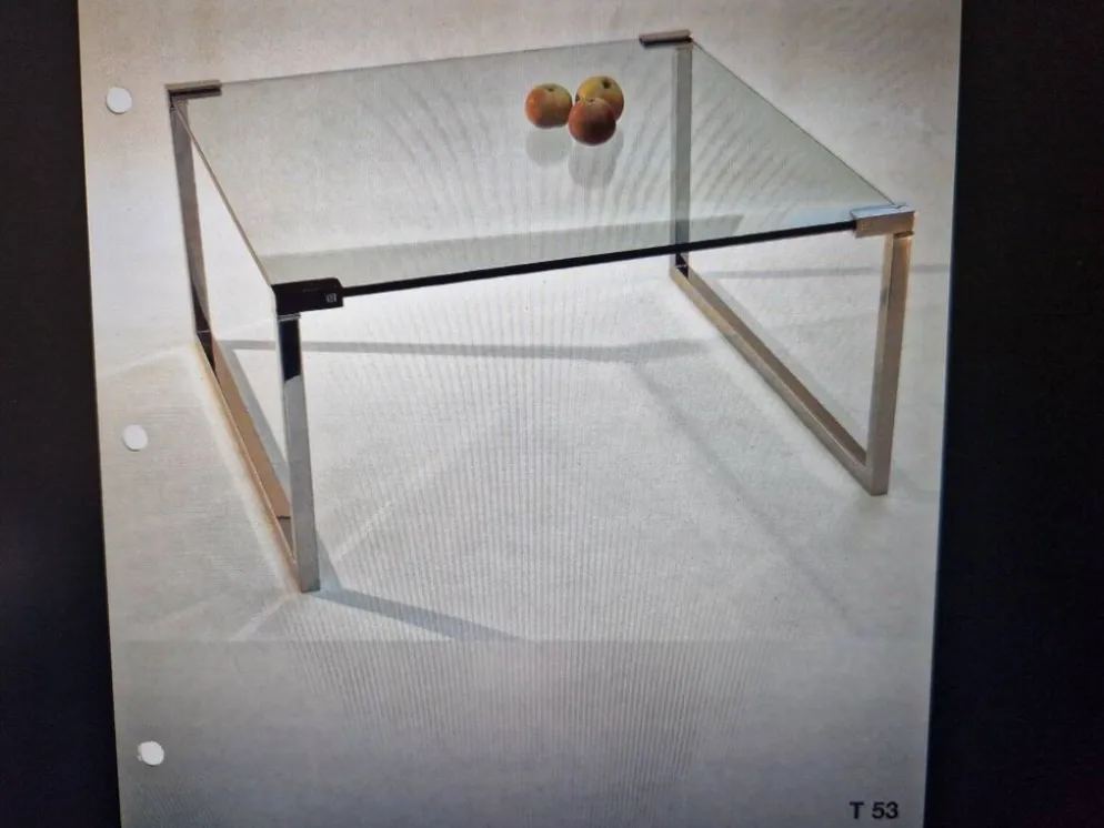 Tables de café et d'appoint T53 en laiton et verre par Peter Ghyczy, années 1970, ensemble de 3.