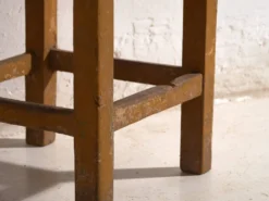 Tables de chevet anciennes en bois de pin – Europe centrale, vers 1940 #6