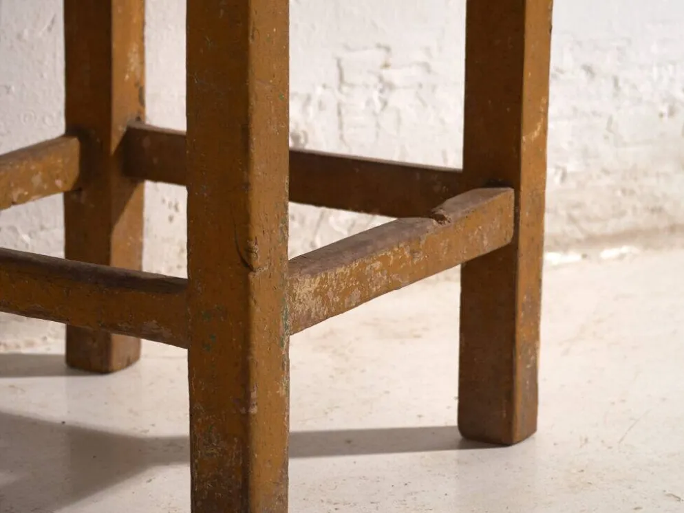 Tables de chevet anciennes en bois de pin – Europe centrale, vers 1940 #6